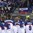 POPRAD, SLOVAKIA - APRIL 18: Players from team Slovakia look on during their national anthem following a 2-1 victory against Switzerland during preliminary round action at the 2017 IIHF Ice Hockey U18 World Championship. (Photo by Andrea Cardin/HHOF-IIHF Images)